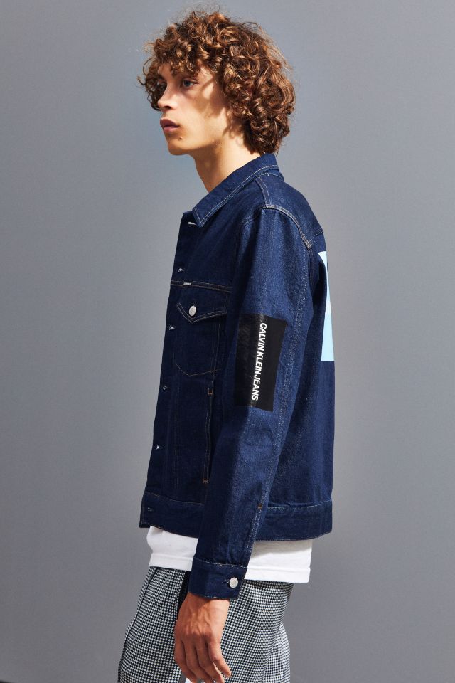 Calvin Klein Placed Logo Denim Trucker Jacket #2