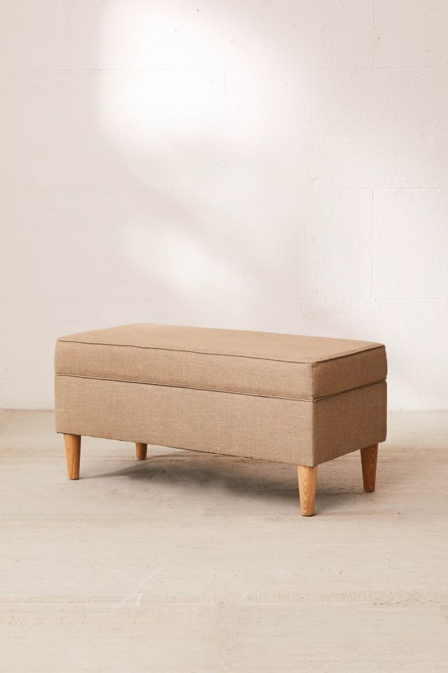 Raquel Linen Storage Ottoman #2