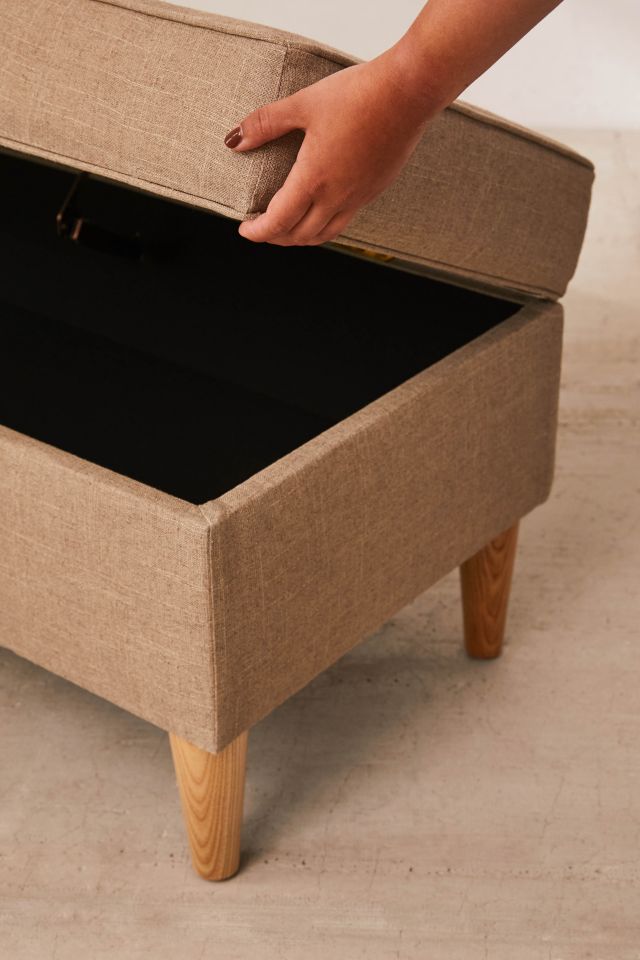 Raquel Linen Storage Ottoman #3