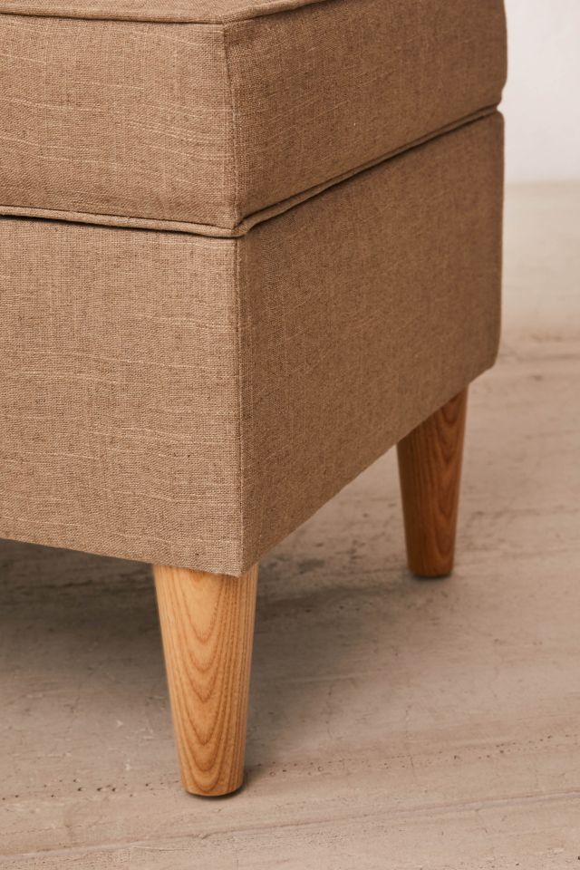 Raquel Linen Storage Ottoman #4