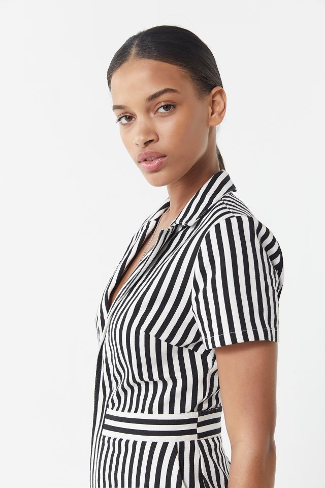 UO Striped Canvas Utility Dress #1