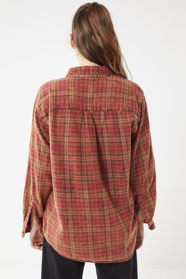 Urban Renewal Remade Acid Wash Button-Down Flannel Shirt #2