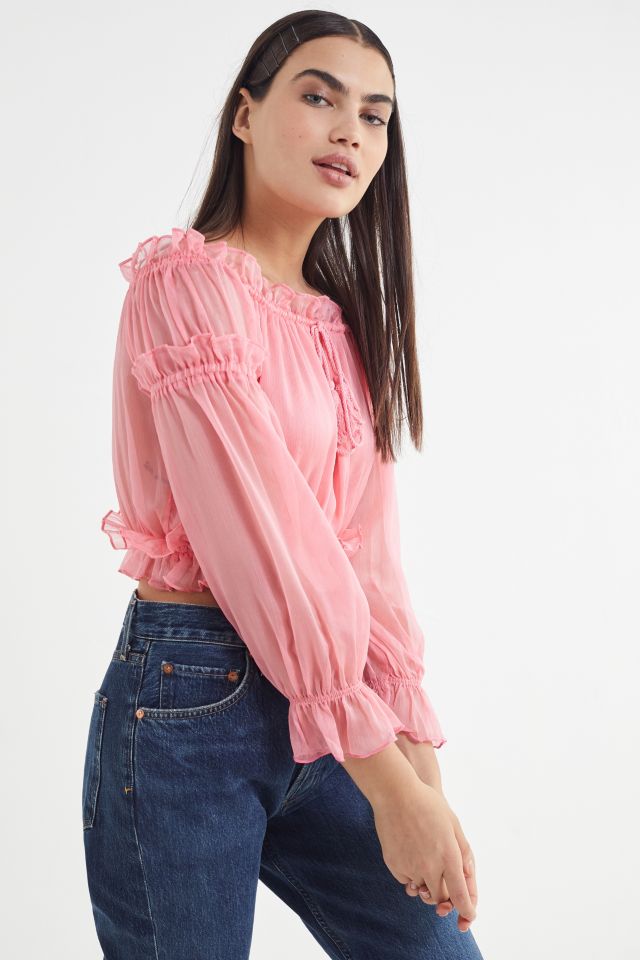 Lioness Stop Motion Sheer Off-The-Shoulder Top #2