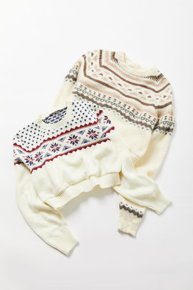 Urban Renewal Remade Fair Isle Cropped Sweater #2