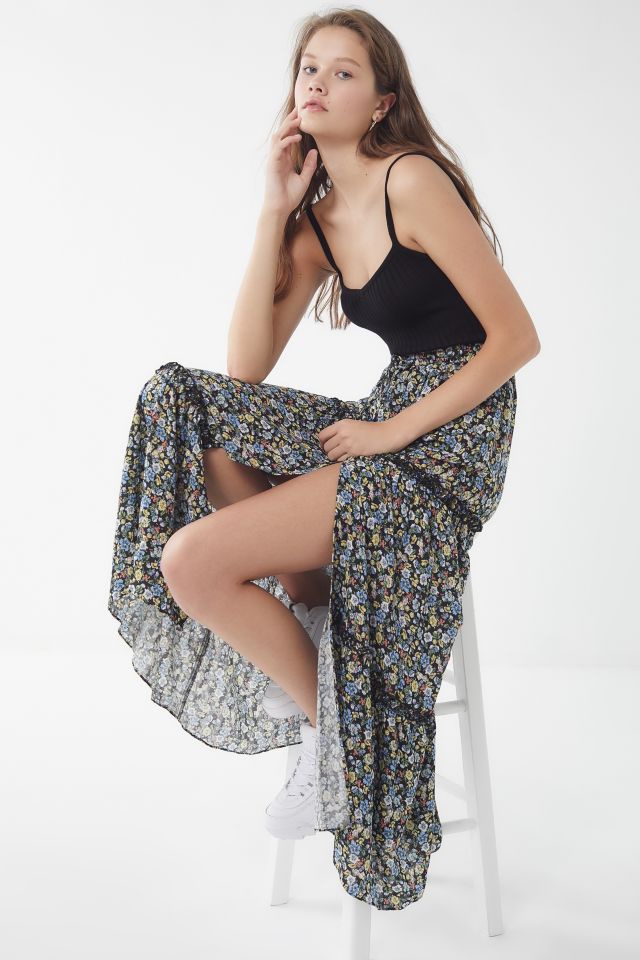 Urban outfitters shop floral maxi skirt