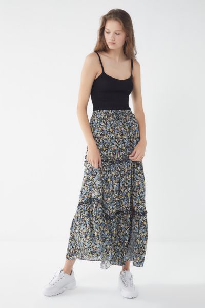 urban outfitters floral maxi skirt