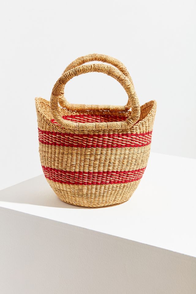 Urban Renewal Remade Small Striped Straw Bag #1
