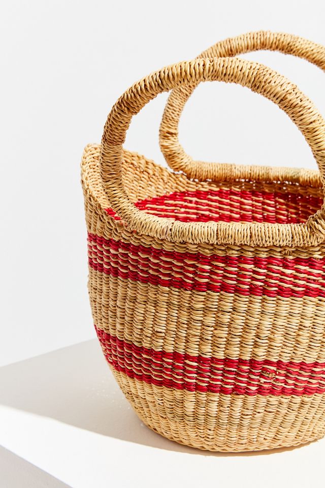 Urban Renewal Remade Small Striped Straw Bag #2