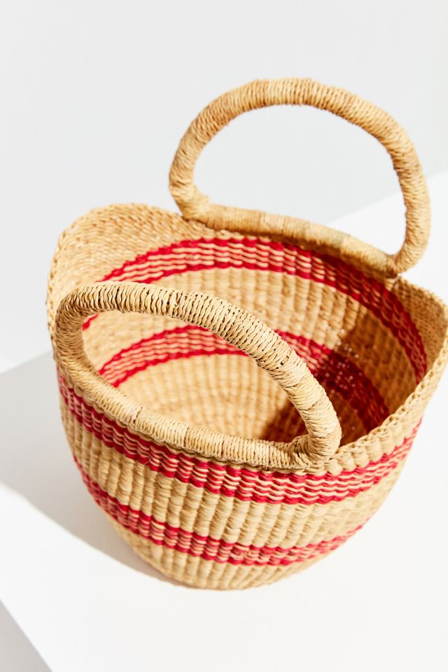 Urban Renewal Remade Small Striped Straw Bag #3