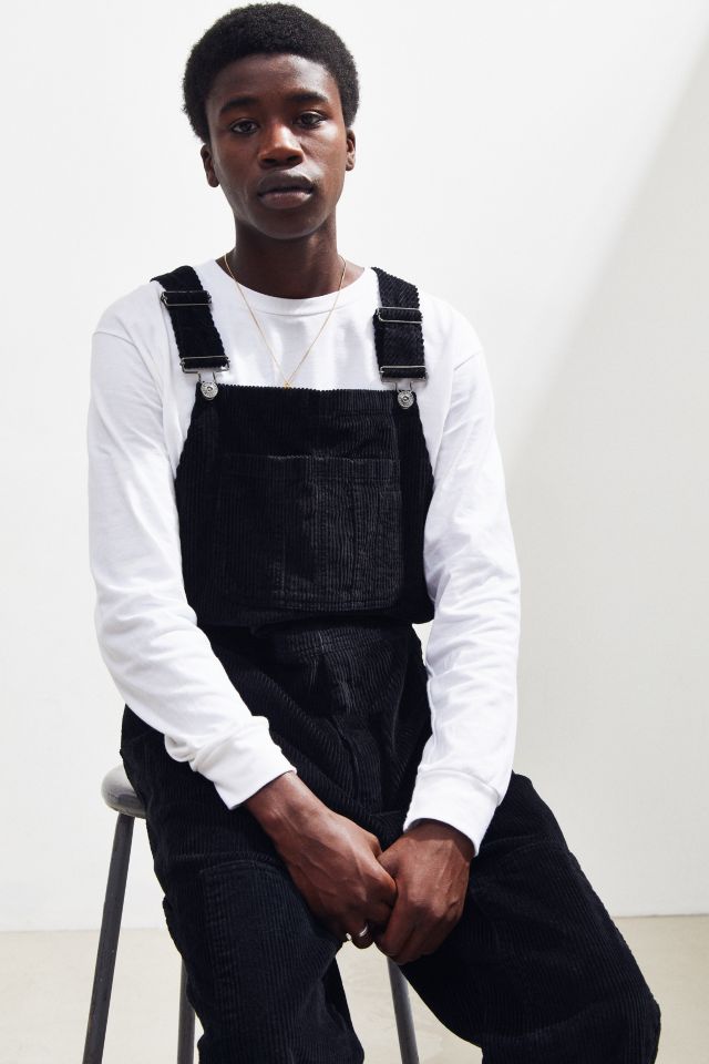 Black corduroy overalls store mens