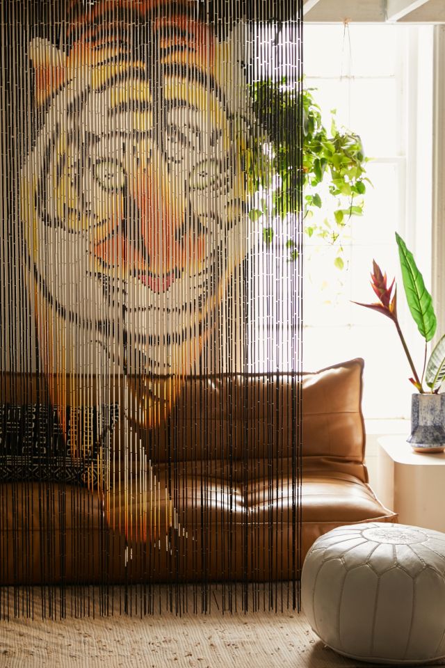Rideau Perlé en Bambou Tigre #1