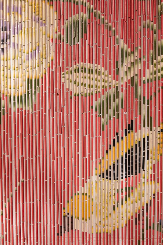 Floral Bamboo Beaded Curtain #2