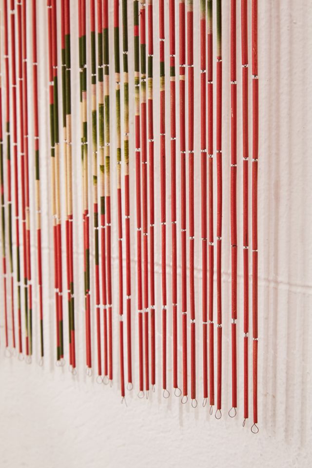 Floral Bamboo Beaded Curtain #3