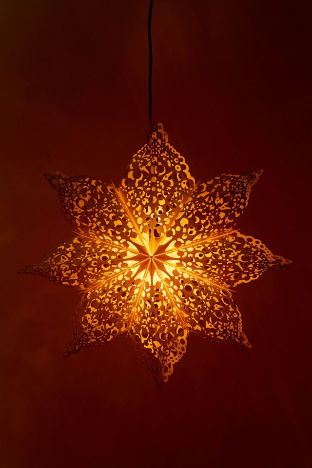 Lacy Cutout Star Paper Lantern #1
