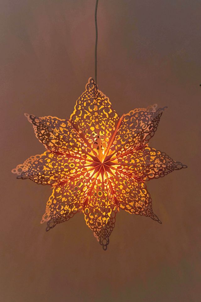 Lacy Cutout Star Paper Lantern #2
