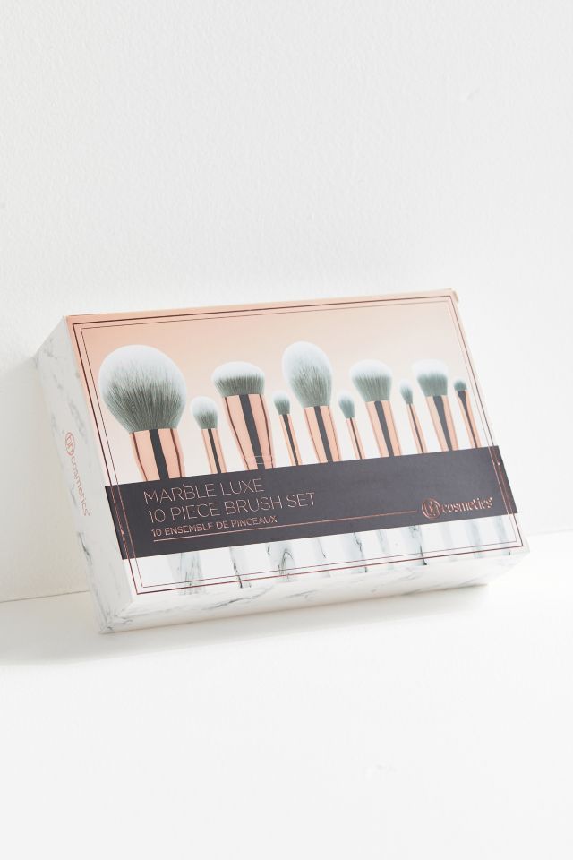 Ensemble de 10 pinceaux de luxe en marbre bh cosmetics #1