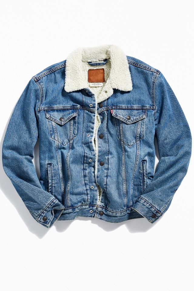 Levis jean jacket with cheap sherpa lining