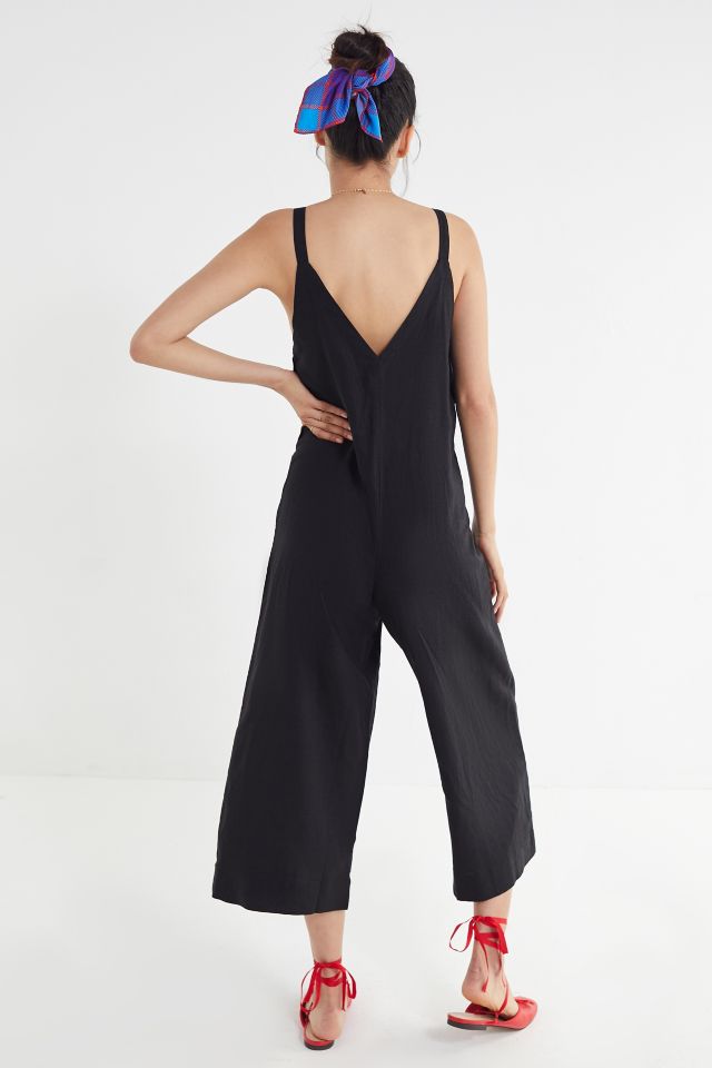 UO Marta Linen Side-Button Jumpsuit #2
