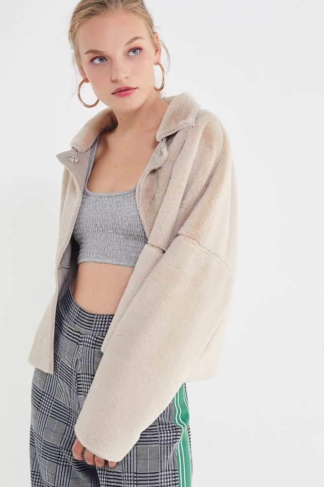 UO Felicity Reversible Faux Fur Jacket | Urban Outfitters