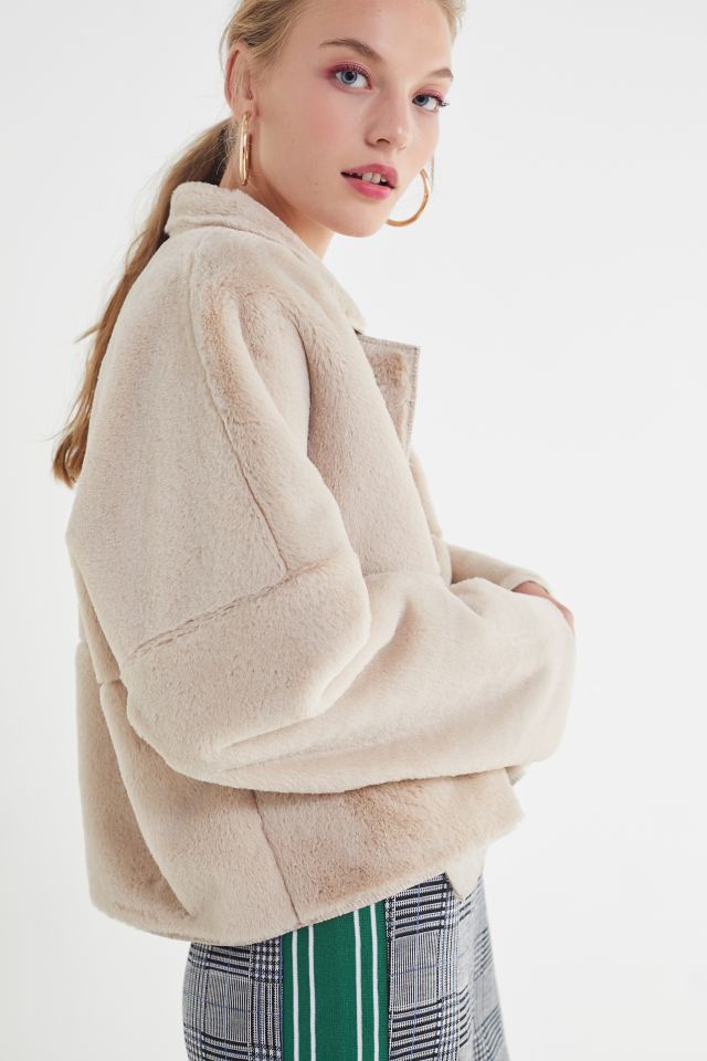 UO Felicity Reversible Faux Fur Jacket | Urban Outfitters