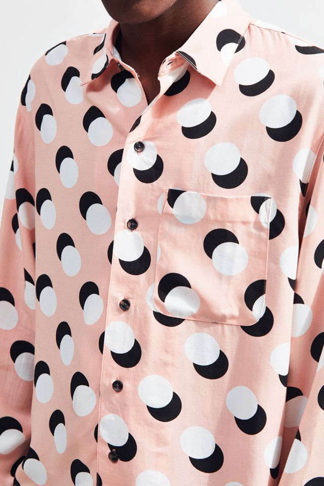UO Long Sleeve Rayon Button-Down Shirt #2