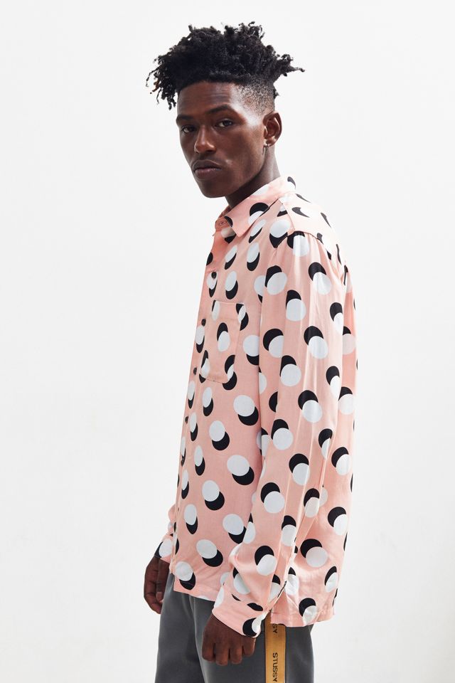 UO Long Sleeve Rayon Button-Down Shirt #3