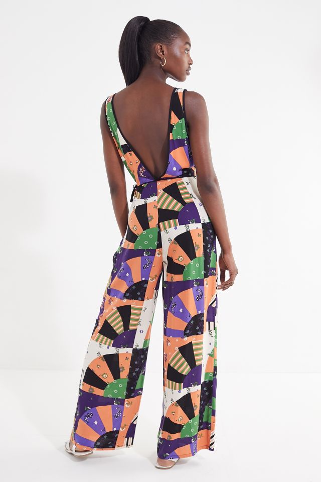 UO Patchwork Surplice Jumpsuit #1
