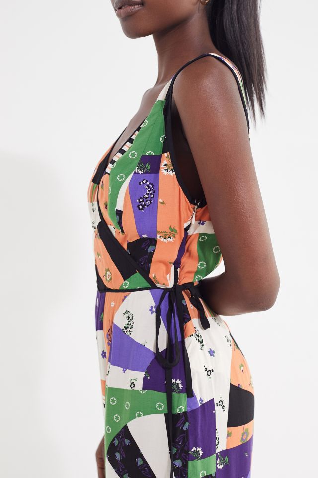 UO Patchwork Surplice Jumpsuit #2