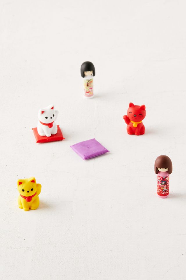 Lucky Cat Eraser Set #1