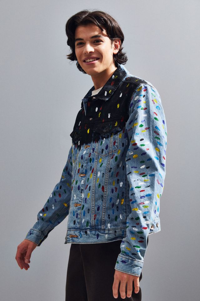 BDG X Riverside Tool & Dye Hand Painted Denim Trucker Jacket #3