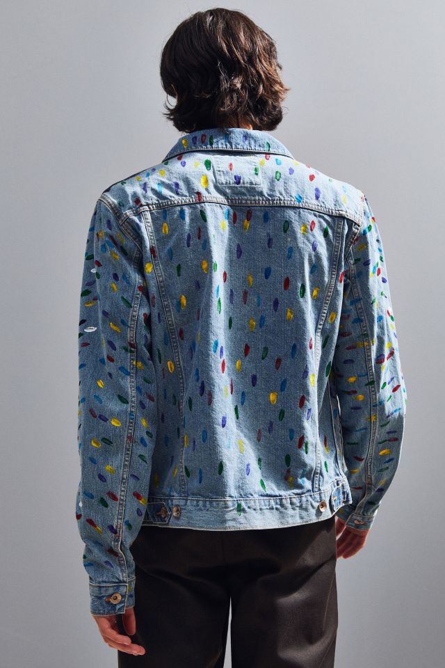 BDG X Riverside Tool & Dye Hand Painted Denim Trucker Jacket #4