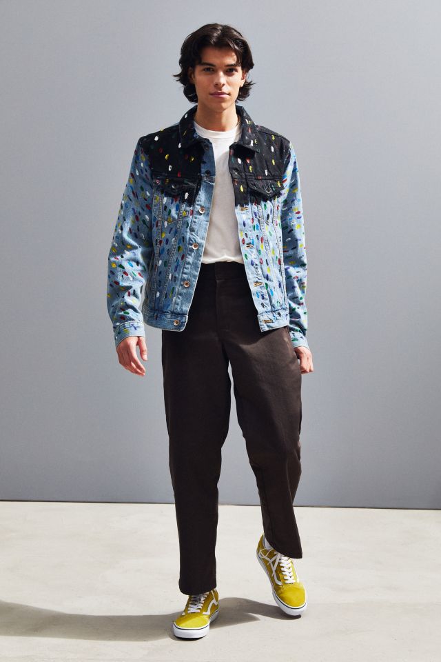 BDG X Riverside Tool & Dye Hand Painted Denim Trucker Jacket #5