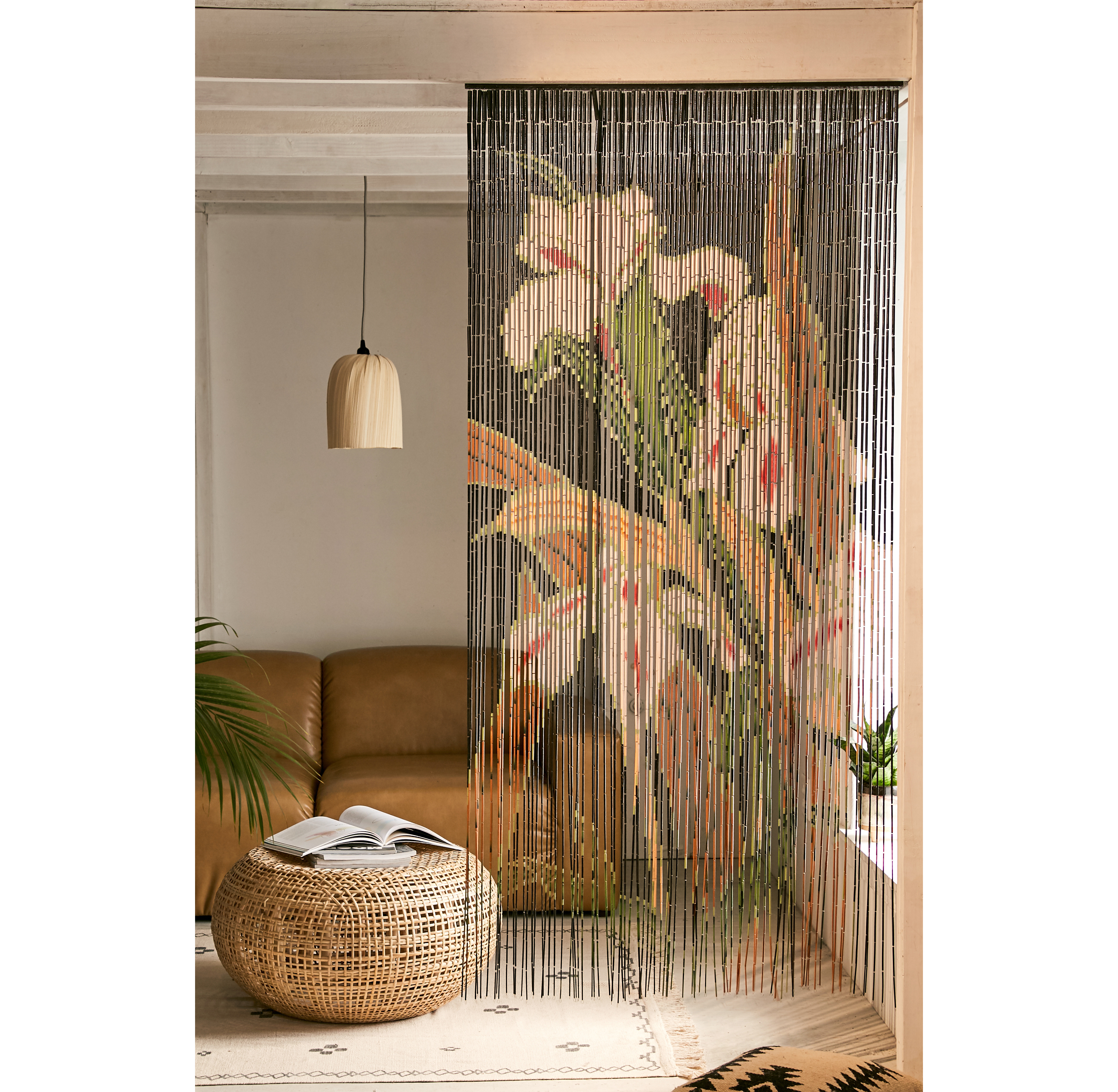 Iris Bamboo Beaded Curtain
