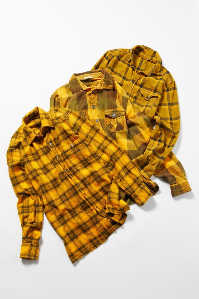 Urban Renewal Vintage Overdyed Button-Down Flannel Shirt #1