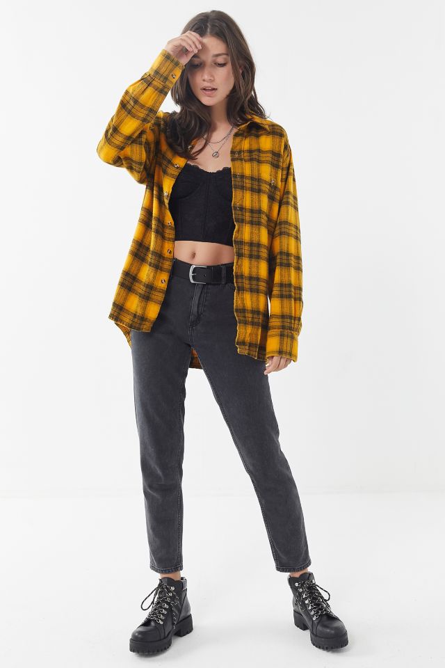 Urban Renewal Vintage Overdyed Button-Down Flannel Shirt #4