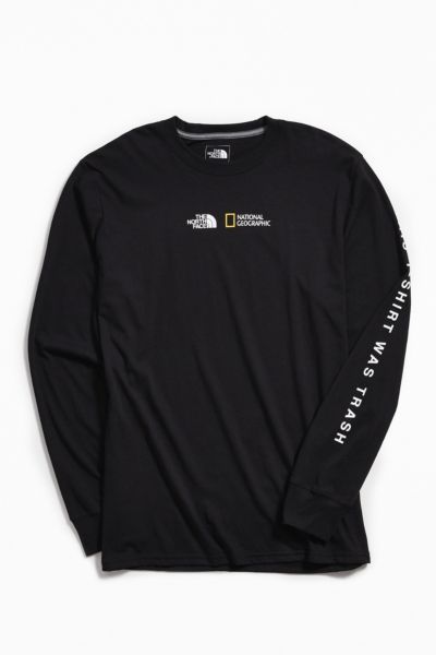 The north face x national hot sale geographic bottle source long sleeve tee