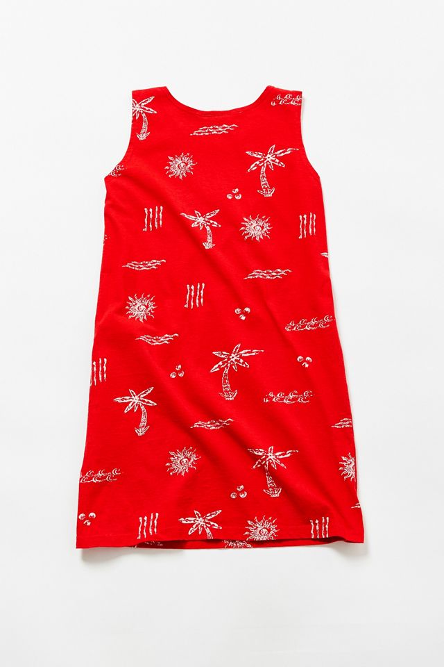 Vintage Red Palm Tree Shift Dress | Urban Outfitters