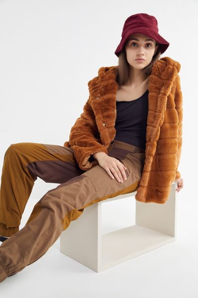 Apparis Goldie Faux Fur Hooded Coat | Urban Outfitters Canada