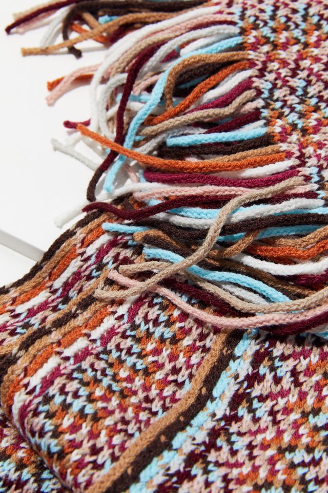 Geo Striped Oblong Scarf #2