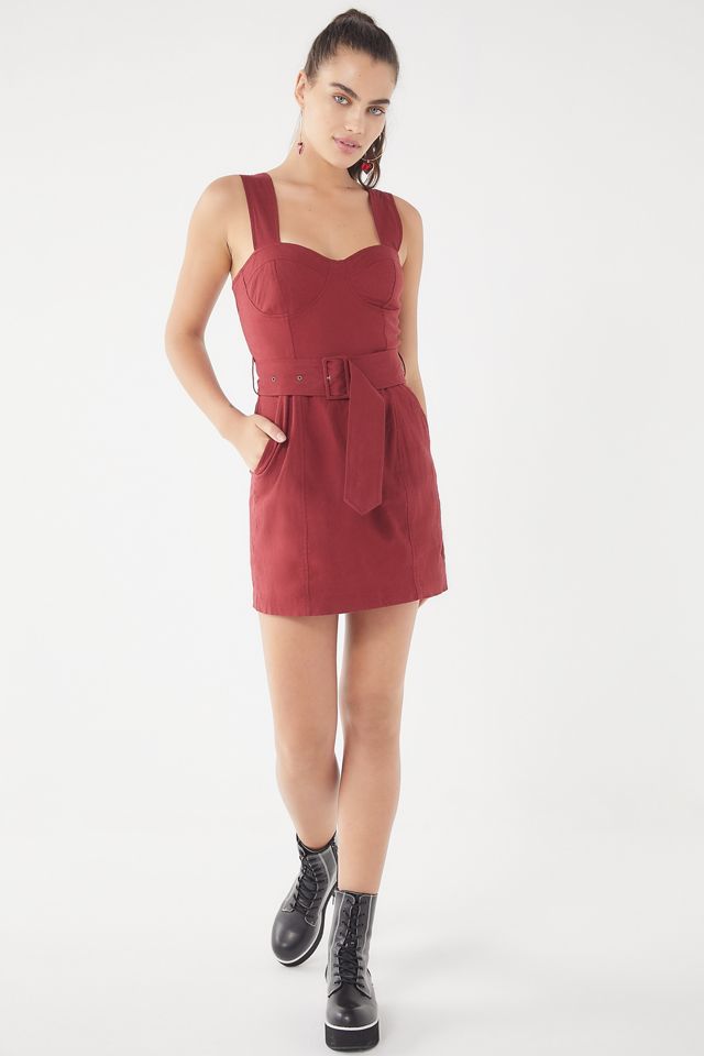 UO Angelique Belted Stretch Linen Dress #2