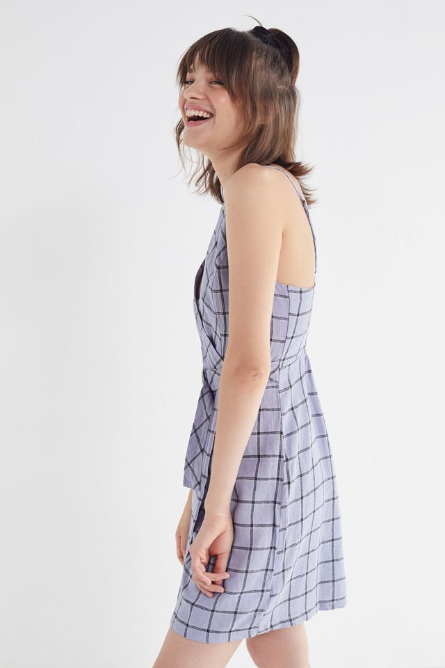 UO Amanda Linen Belted Wrap Dress #3