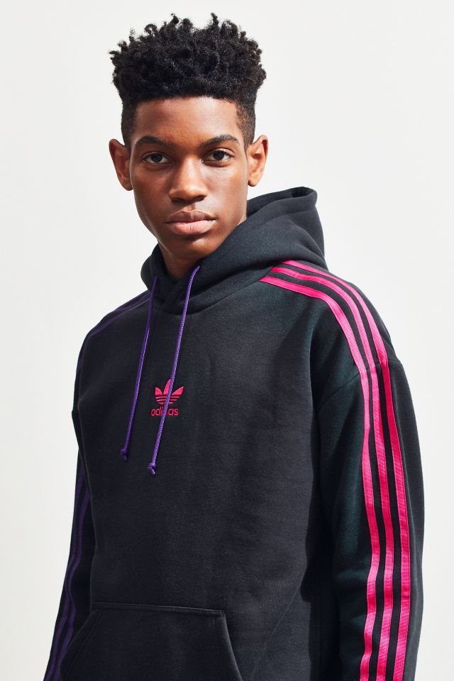 Adidas three stripe on sale zip up hoodie