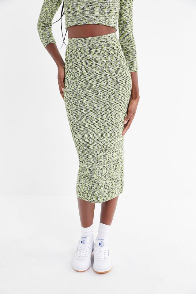 UO Cassie Ribbed Knit Midi Skirt #1