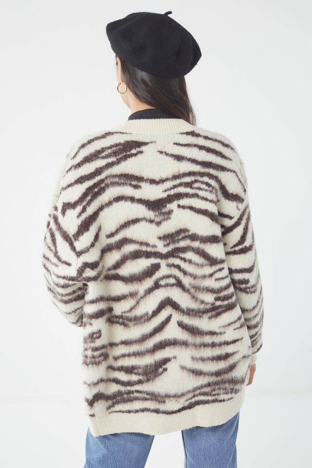UO Dayton Brushed Animal Print Cardigan #2