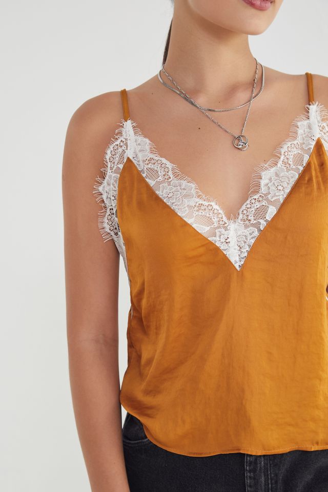 UO Lace Trim Satin Cami #1