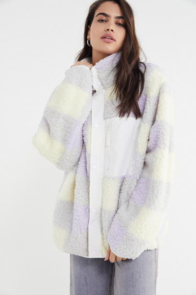 UO Laura Fleece Zip-Front Jacket | Urban Outfitters