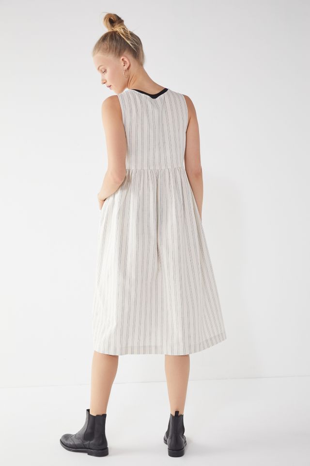 Urban Renewal Remnants Striped Linen Midi Dress #1
