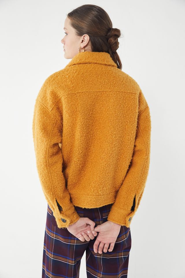 UO Teddy Zip-Front Trucker Jacket #1