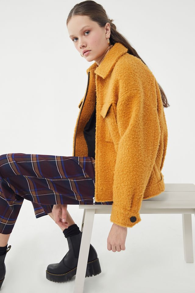 UO Teddy Zip-Front Trucker Jacket #2