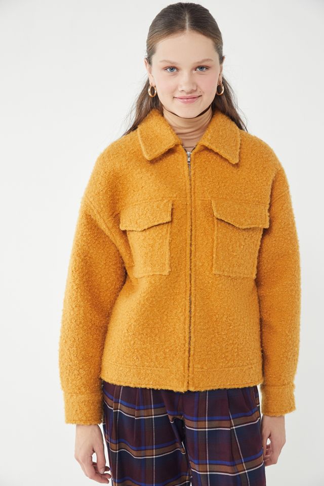 UO Teddy Zip-Front Trucker Jacket #3
